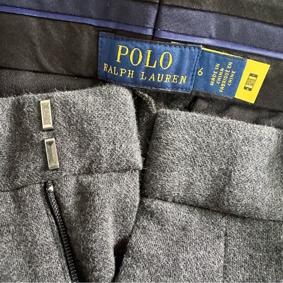 Polo Ralph Lauren Women's Gray High-Waist Flat-Front Trouser Pants, 6 - Picture 10 of 10